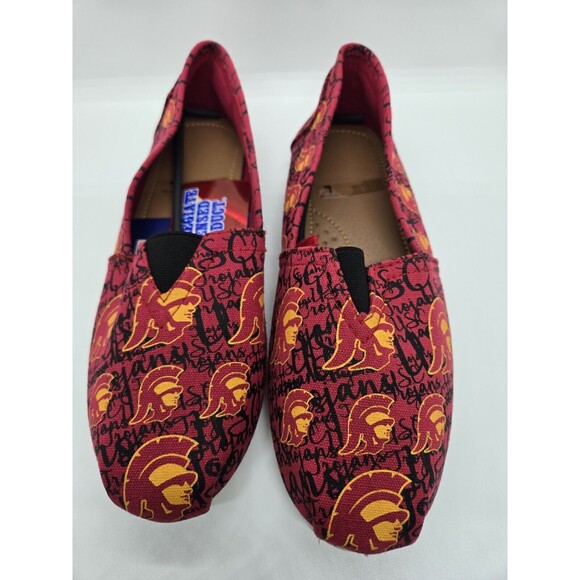 USC Trojans Women's Large Shoe Canvas Slip On NEW - Picture 1 of 9